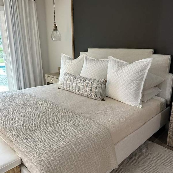 Oversized Oblong Watercolor Wood Block with Tassels Throw Pillow - Threshold - Picture 4 of 5